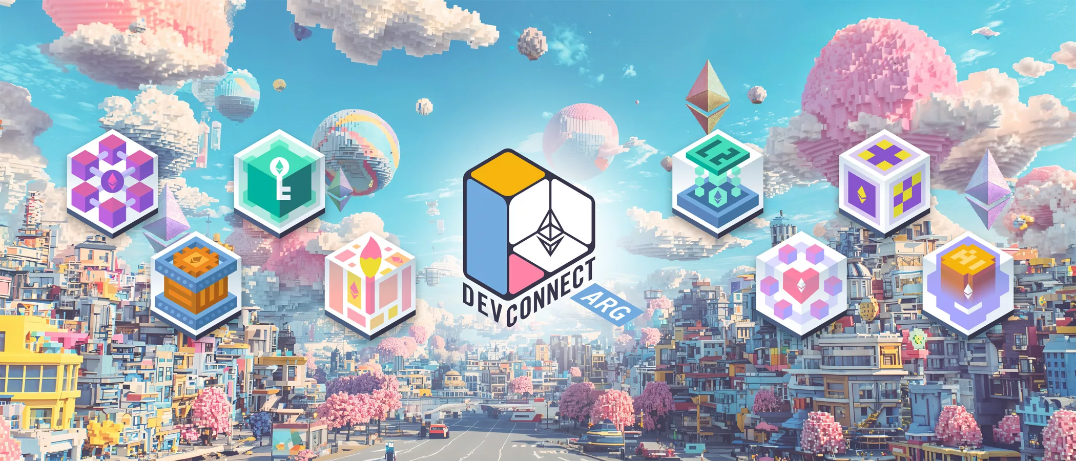 Annonce des quartiers de l'Ethereum World's Fair.